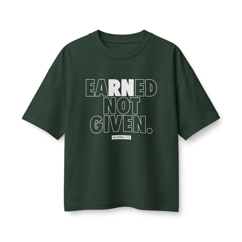 Earned Not Given - Women's Boxy Heavyweight Tee