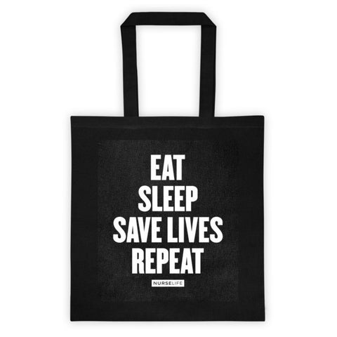 Eat, Sleep, Save Lives, Repeat - Tote bag - NurseLife
 - 1