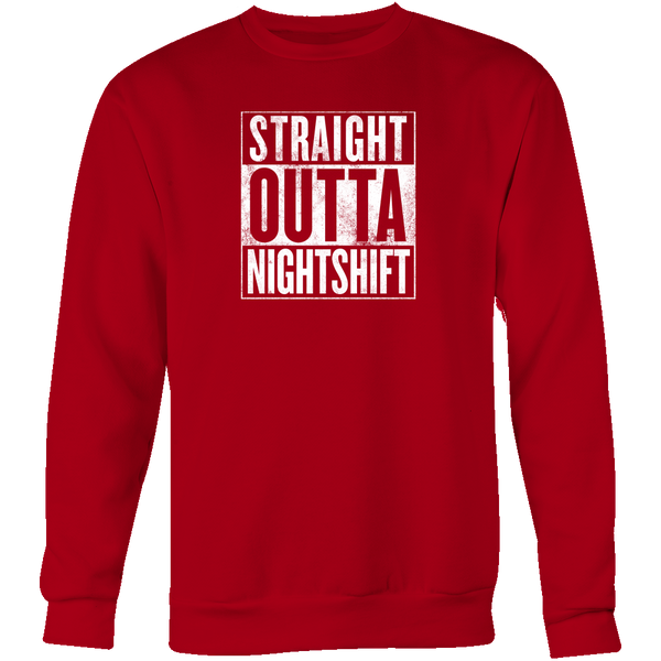 Straight Outta Night Shift - Unisex Crewneck - NurseLife
 - 2