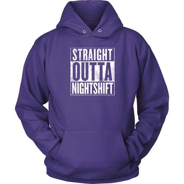 Straight Outta Night Shift - Unisex Hoodie - NurseLife
 - 6