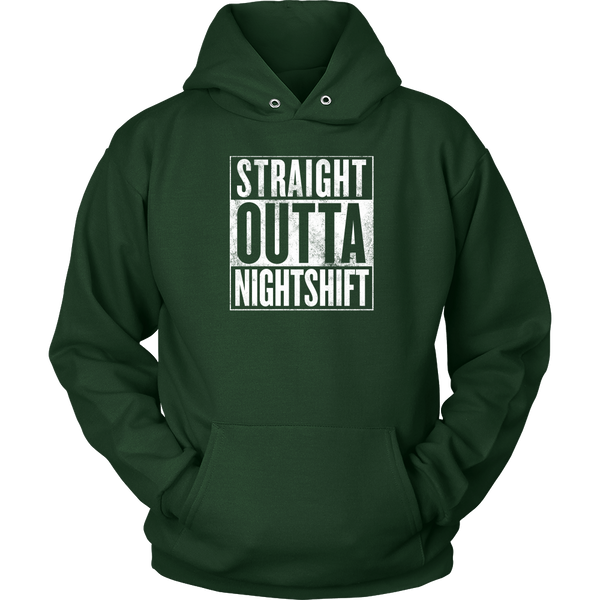 Straight Outta Night Shift - Unisex Hoodie - NurseLife
 - 4
