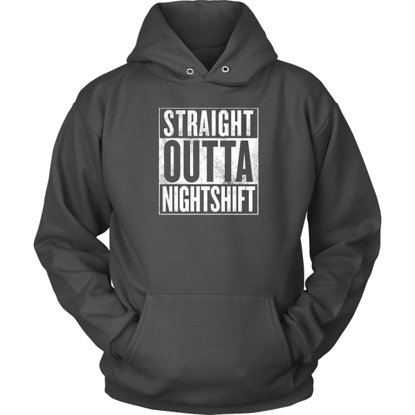 Straight Outta Night Shift - Unisex Hoodie - NurseLife
 - 3