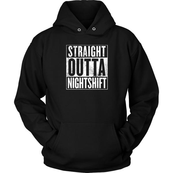 Straight Outta Night Shift - Unisex Hoodie - NurseLife
 - 2